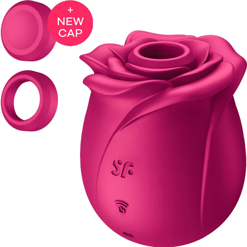 Vibromasseur à ondes de pression Satisfyer Pro 2 Classic Blossom, silicone médical, design rose, stimulation externe, hypoallergénique, discret, couple, plaisir
