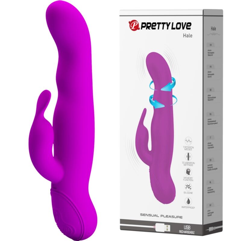 Vibromasseur Rotatif Lilas En Silicone Fda