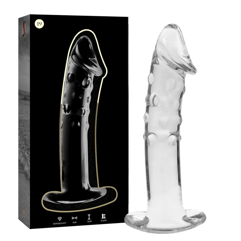 Nebula Series By Ibiza - Modèle 19 Gode En Verre Borosilicate Clair 18.5 Cm -O- 4 Cm