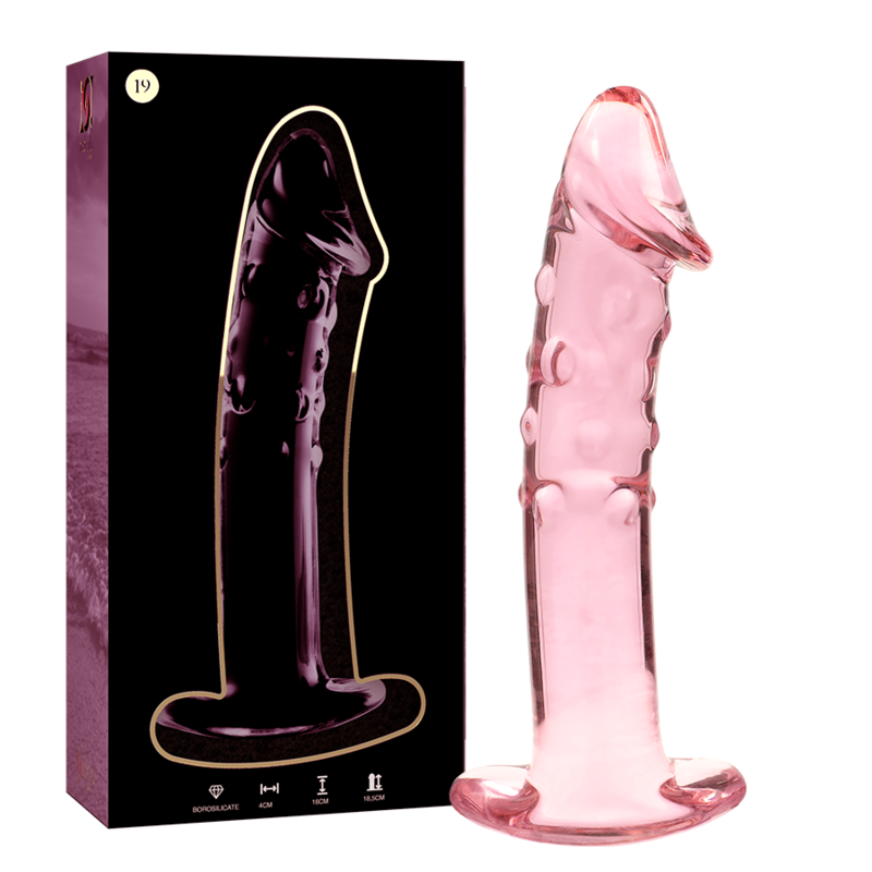 Nebula Series By Ibiza - Modèle 19 Gode En Verre Borosilicate Rose 18.5 Cm -O- 4 Cm