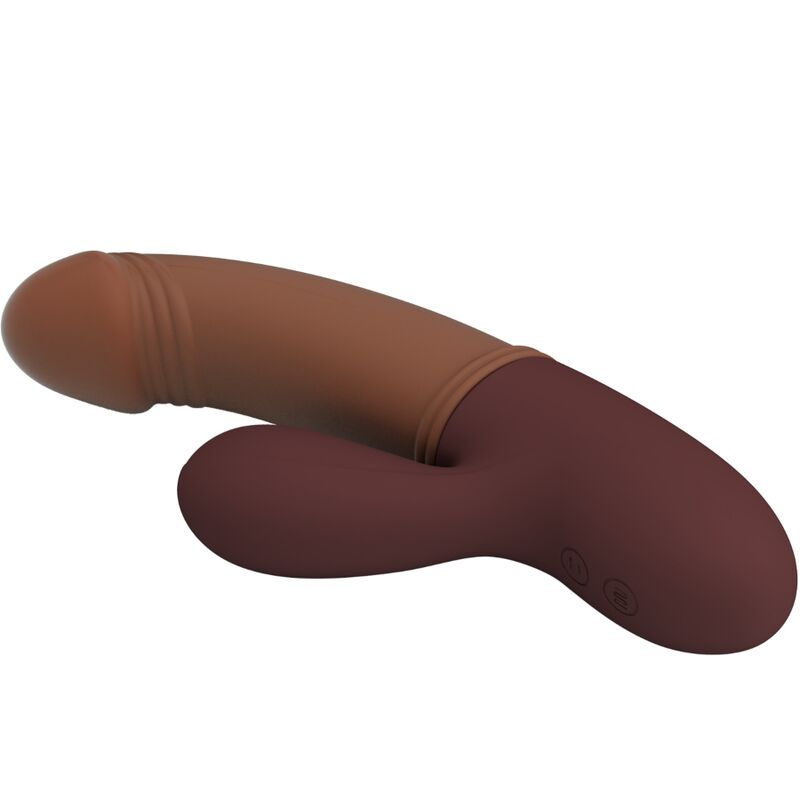 Vibromasseur Point G Silicone Marron Avec Aspiration