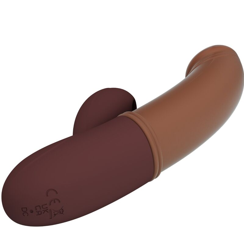 Vibromasseur Point G Silicone Marron Avec Aspiration