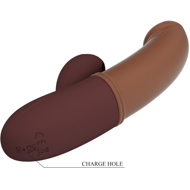 Vibromasseur Point G Silicone Marron Avec Aspiration