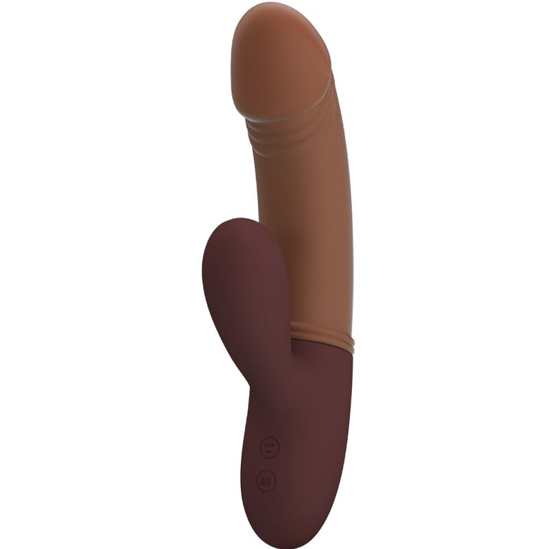 Vibromasseur Point G Silicone Marron Avec Aspiration