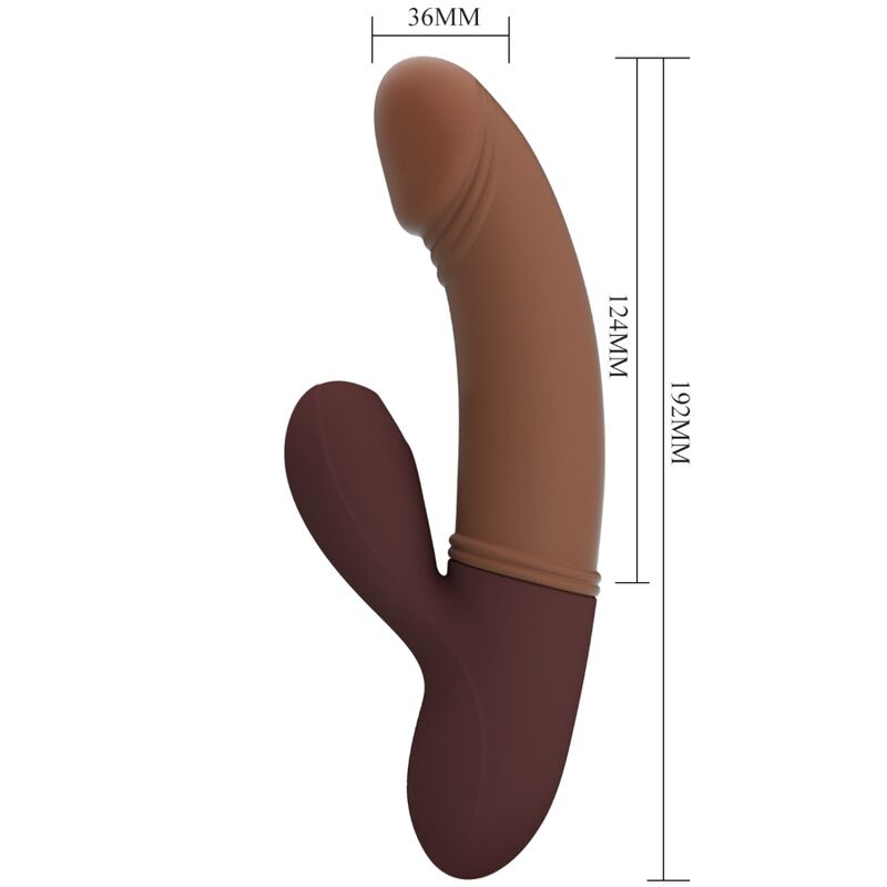 Vibromasseur Point G Silicone Marron Avec Aspiration