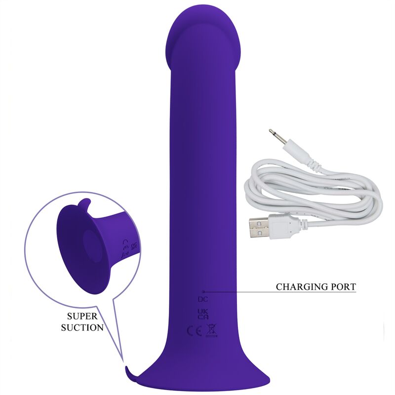 Gode Vibrant Rechargeable Violet En Silicone