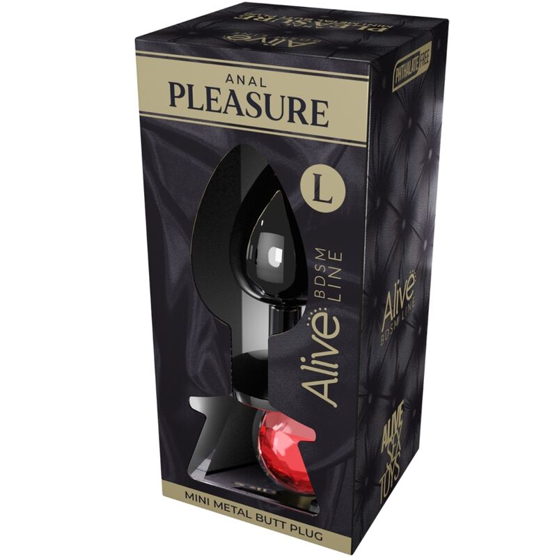 Plug Anal Métallique Rouge Pour Débutants