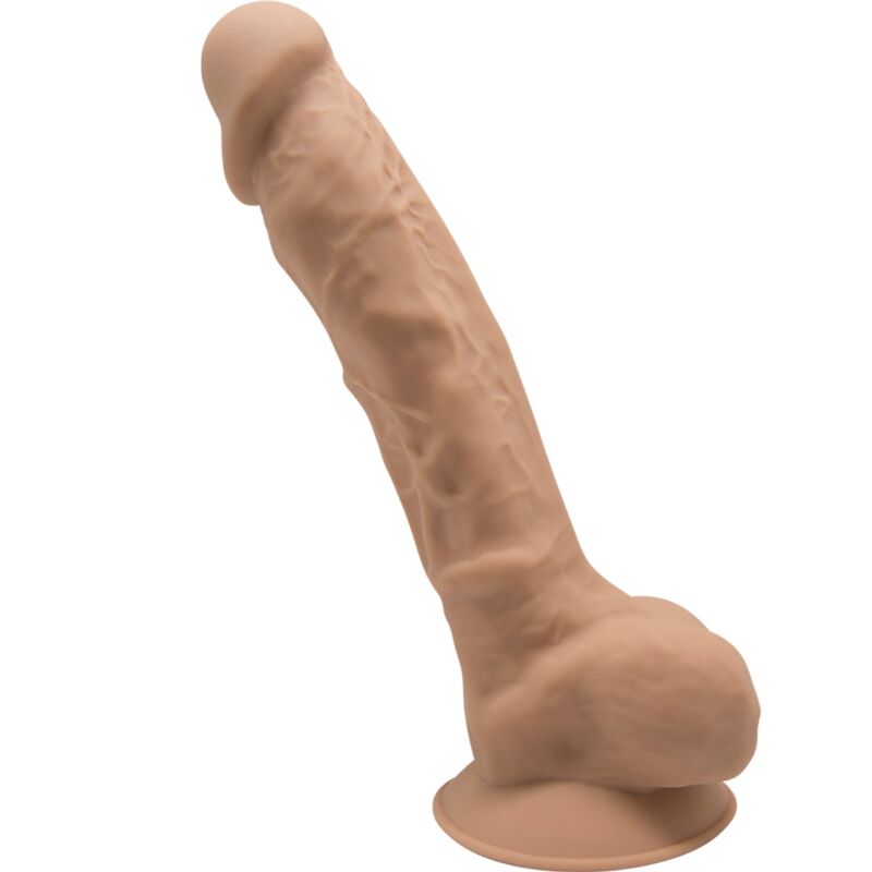 Gode Réaliste Silicone Caramel Ventouse 23Cm