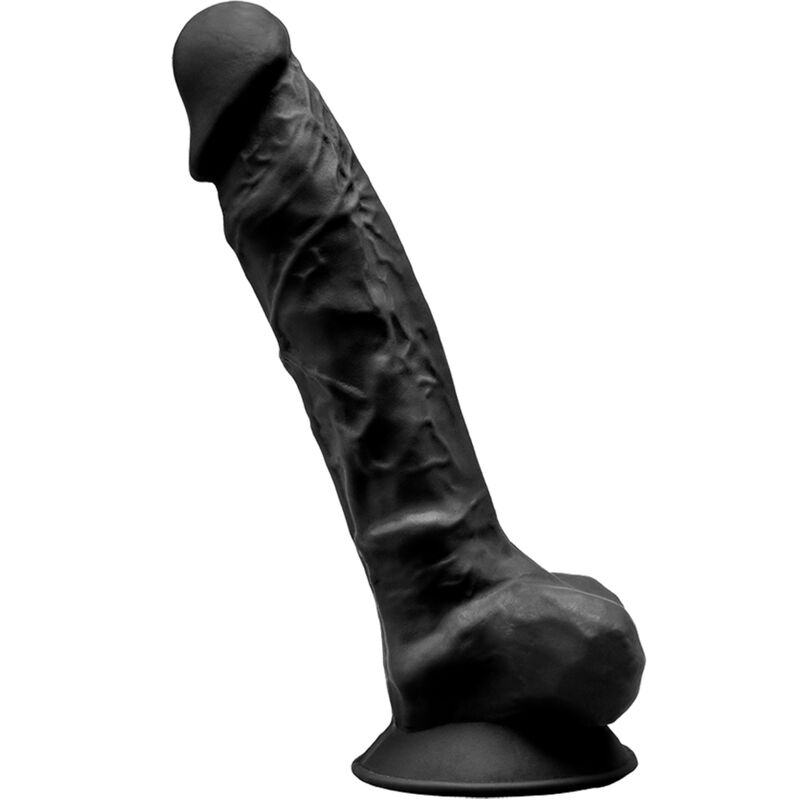 Gode Réaliste Noir Silicone Double Densité