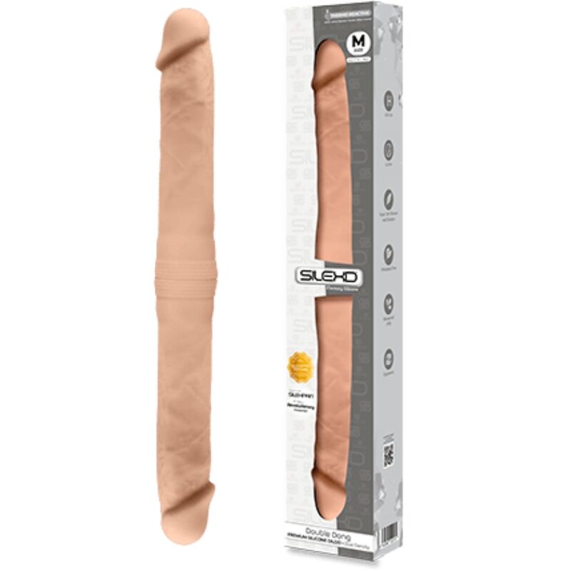 Double Gode Réaliste Silicone Silexd Taille M