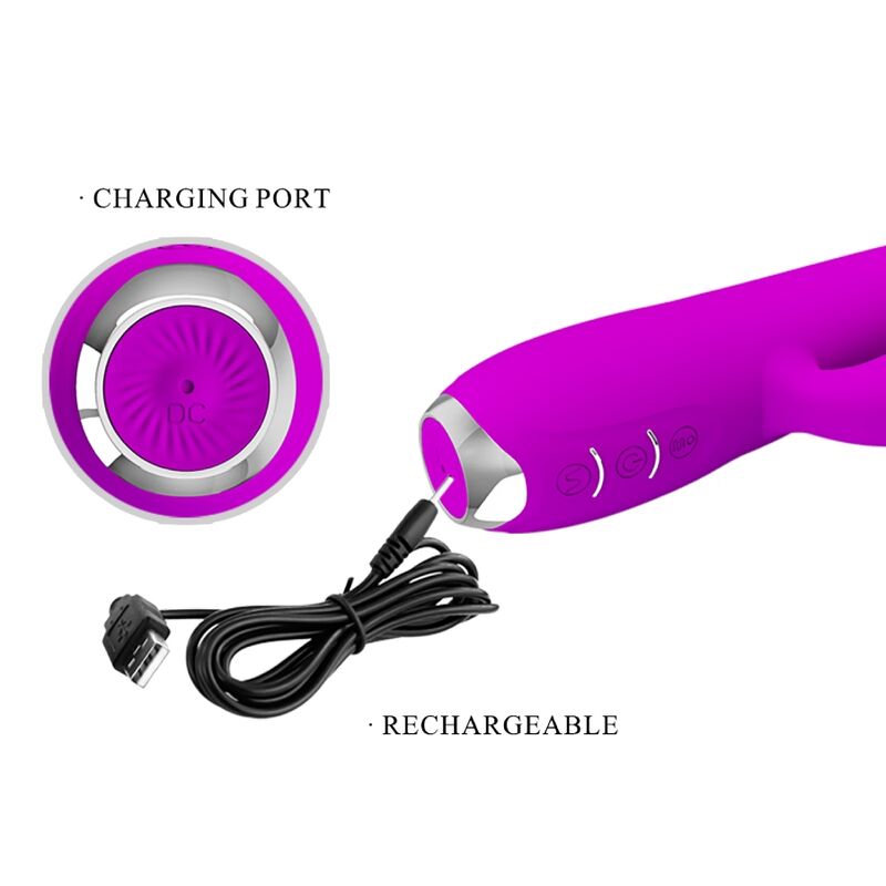 Vibromasseur Lapin Silicone Violet Point G Imperméable