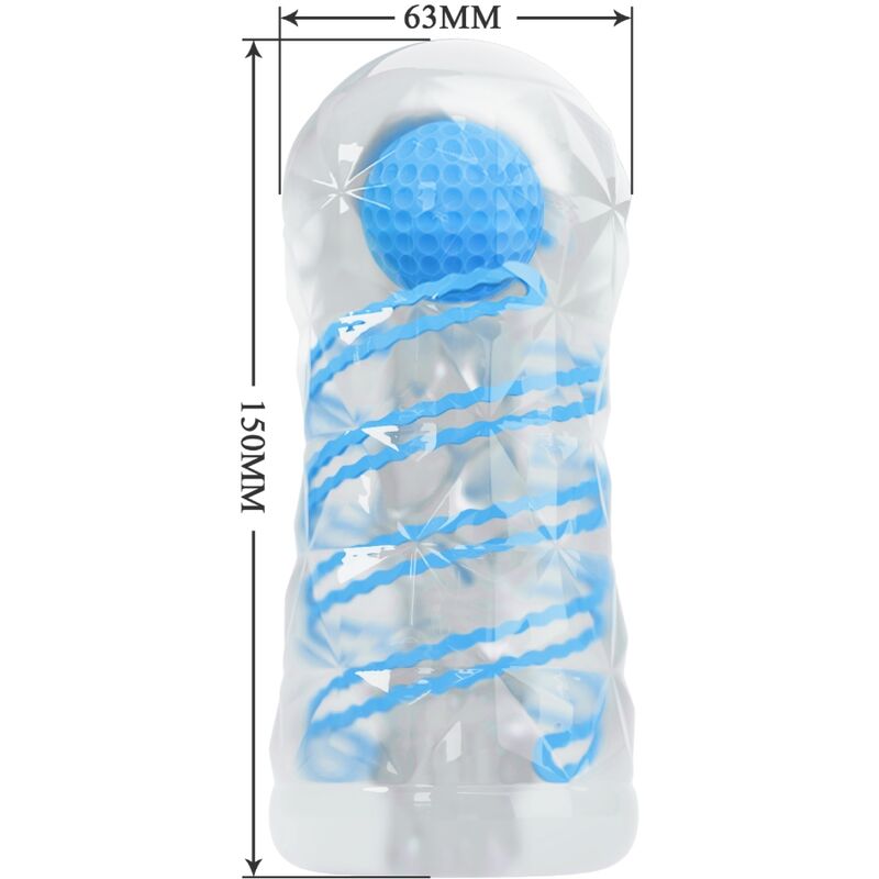 Masturbateur Transparent Spirale Rotative Réutilisable