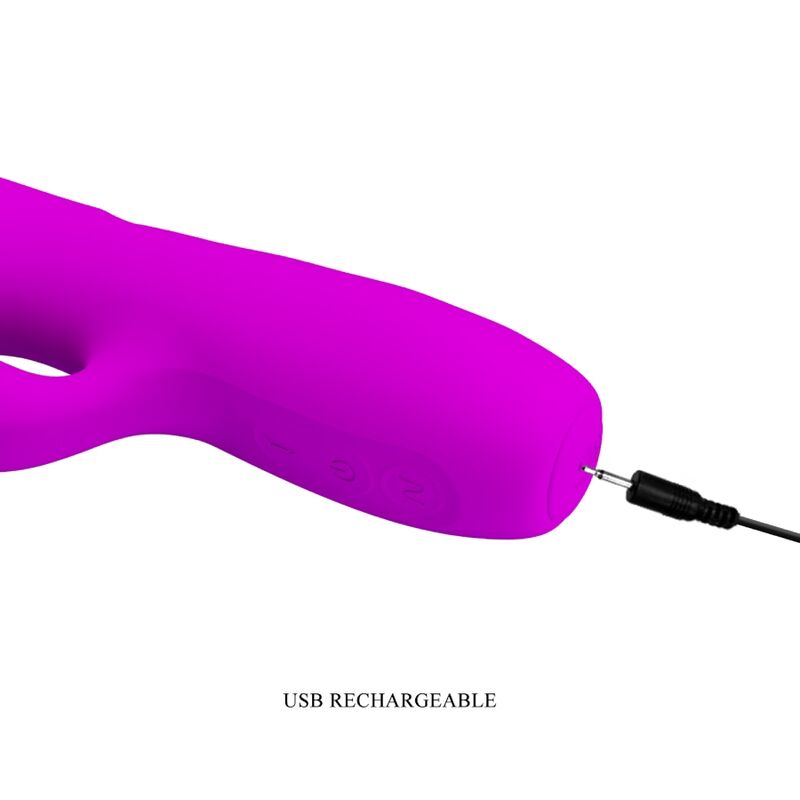 Vibromasseur Rabbit Rechargeable Silicone Violet