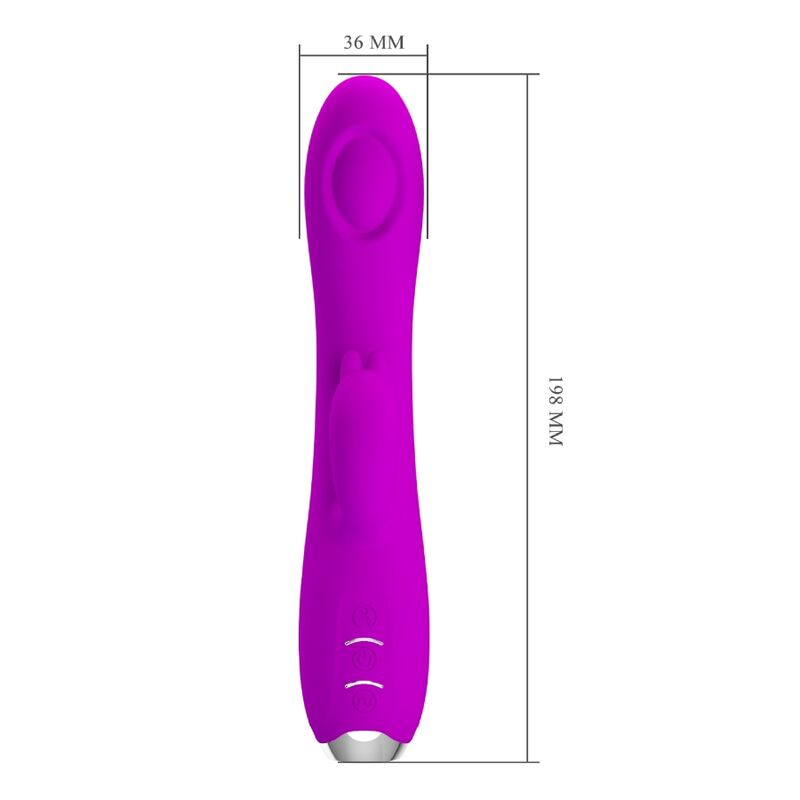 Vibromasseur Rabbit Silicone Violet Rechargeable