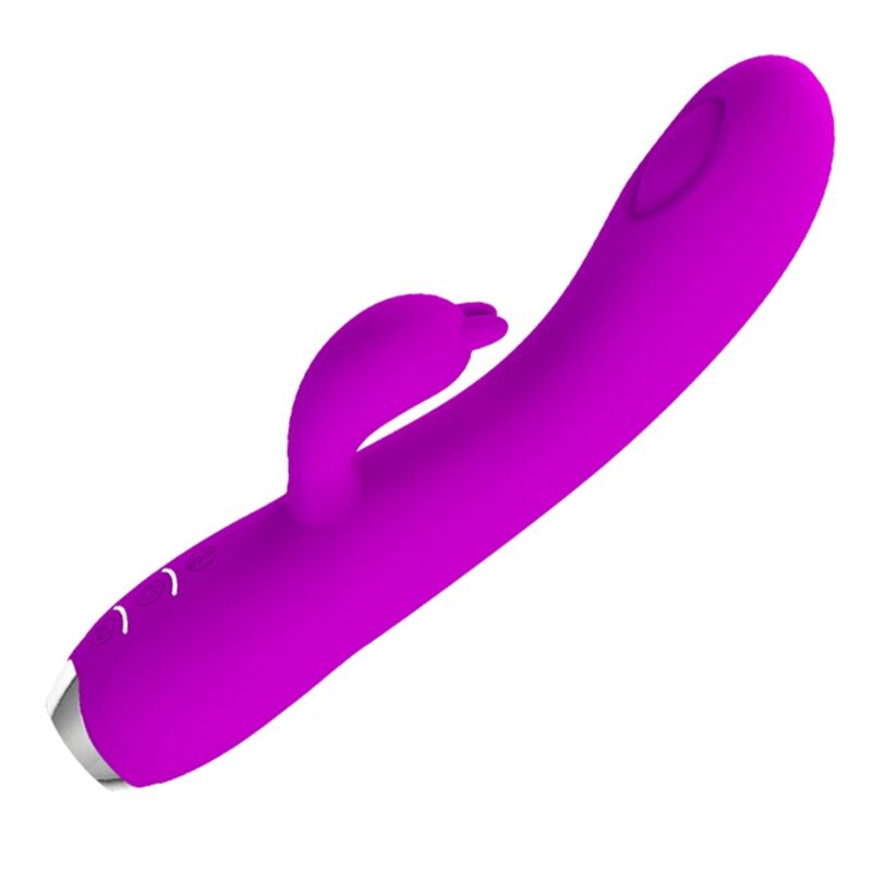 Vibromasseur Rabbit Silicone Violet Rechargeable