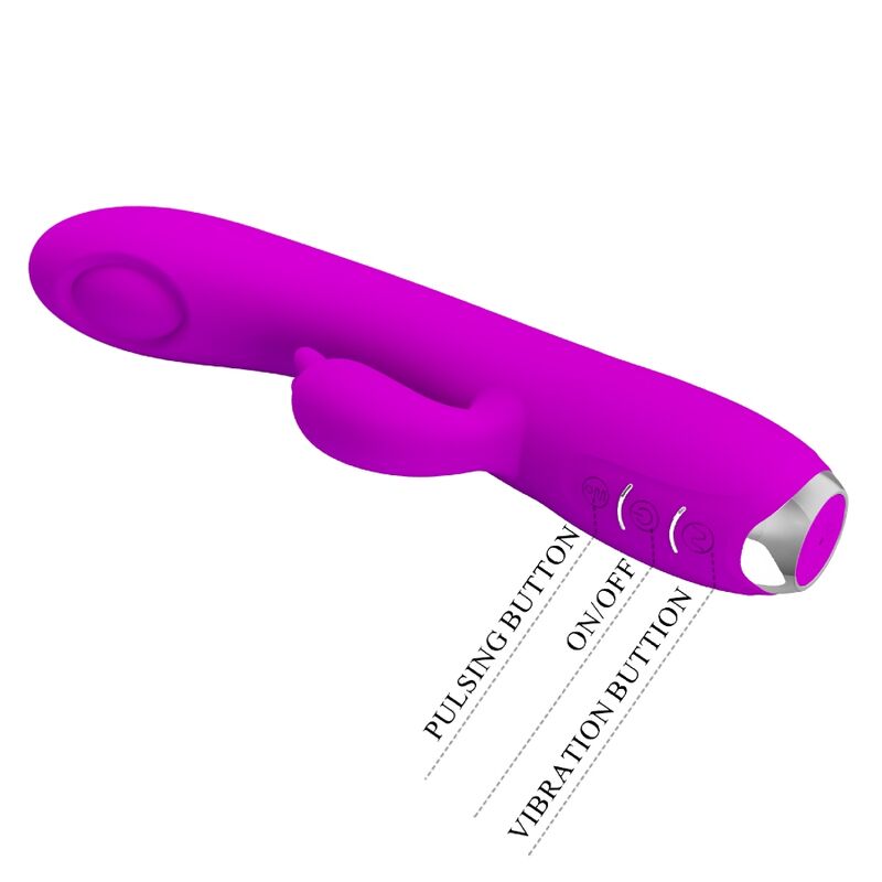 Vibromasseur Rabbit Silicone Violet Rechargeable