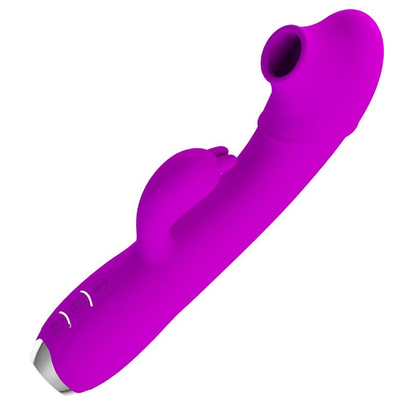 Vibromasseur Rabbit Silicone Violet Rechargeable