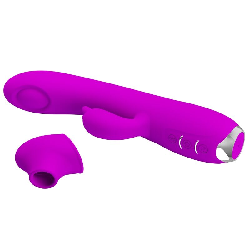 Vibromasseur Rabbit Silicone Violet Rechargeable