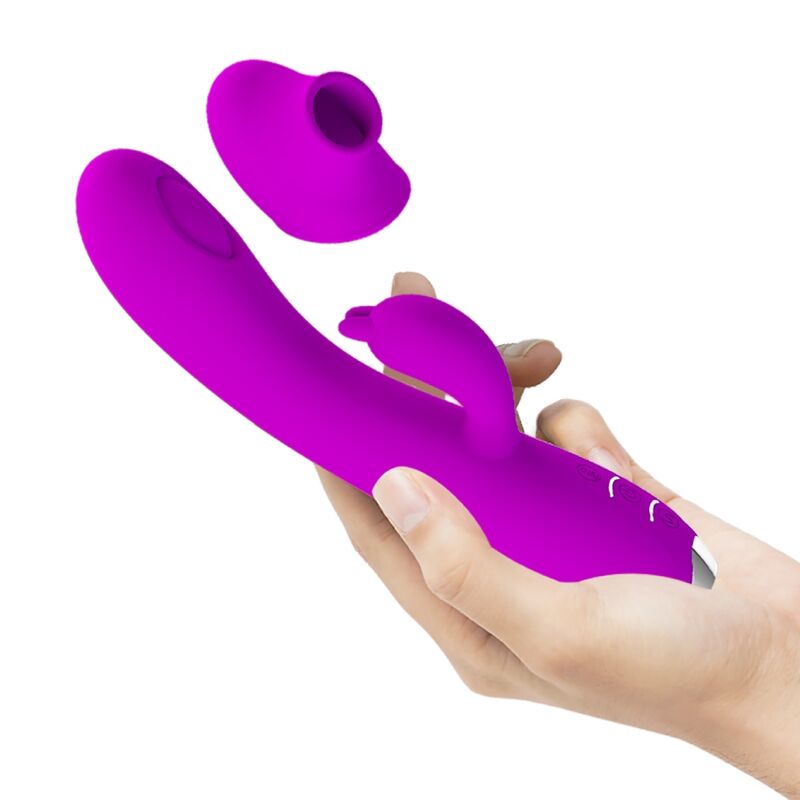 Vibromasseur Rabbit Silicone Violet Rechargeable