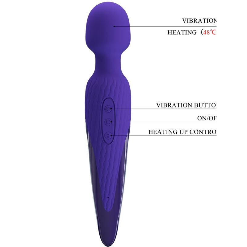 Vibromasseur Chauffant En Silicone Violet