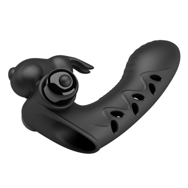 Vibromasseur Lapin Silicone Noir 10 Vibrations