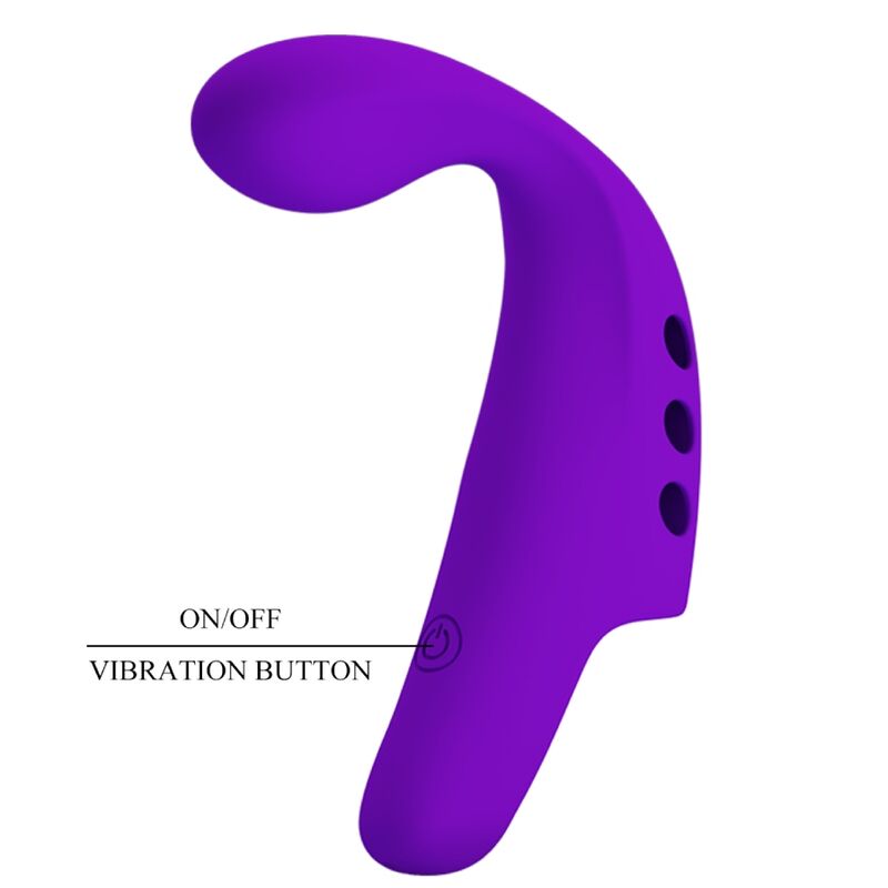 Vibromasseur À Doigt Rechargeable En Silicone Bleu