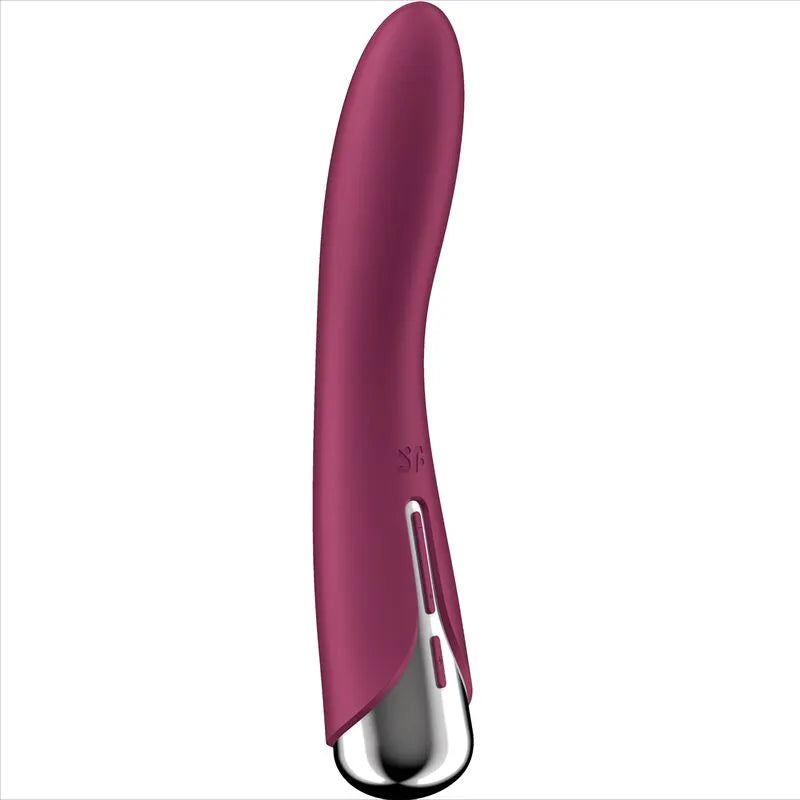 Vibromasseur rotatif pour G-spot Satisfyer Spinning Vibe 1 stimulation intense silicone médical grade hypoallergénique rechargeable silence discret rouge