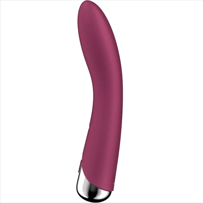 Vibromasseur rotatif pour G-spot Satisfyer Spinning Vibe 1 stimulation intense silicone médical grade hypoallergénique rechargeable silence discret rouge