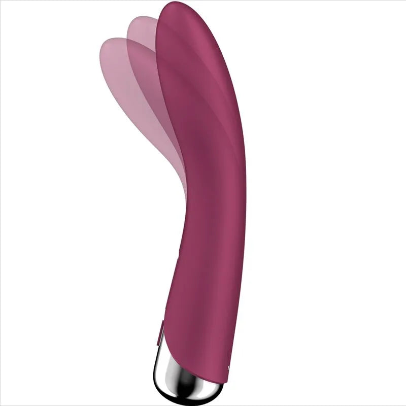 Vibromasseur rotatif pour G-spot Satisfyer Spinning Vibe 1 stimulation intense silicone médical grade hypoallergénique rechargeable silence discret rouge
