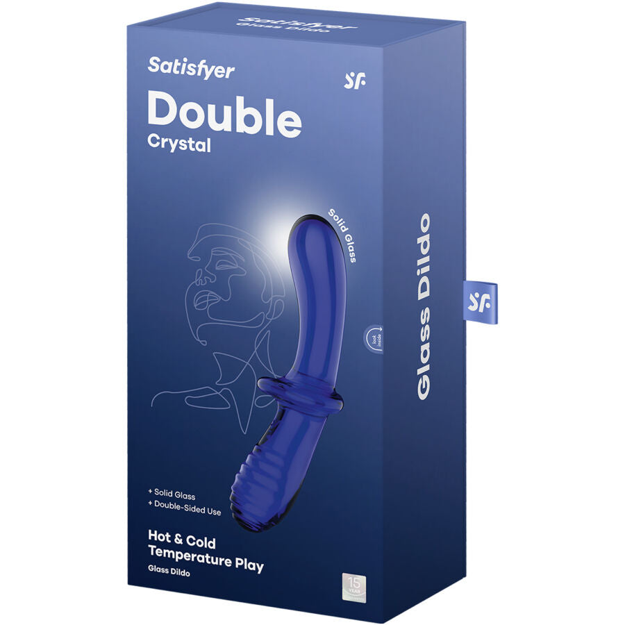 Satisfyer - Gode Double Cristal Bleu