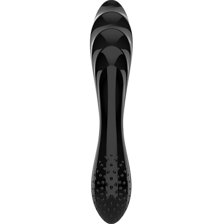 Gode en cristal Satisfyer Noir Éblouissant – Luxe, plaisir maximal, design exceptionnel, textures multiples, stimulation intense, cadeau idéal, matériaux de haute qualité, sécuritaire et discret
