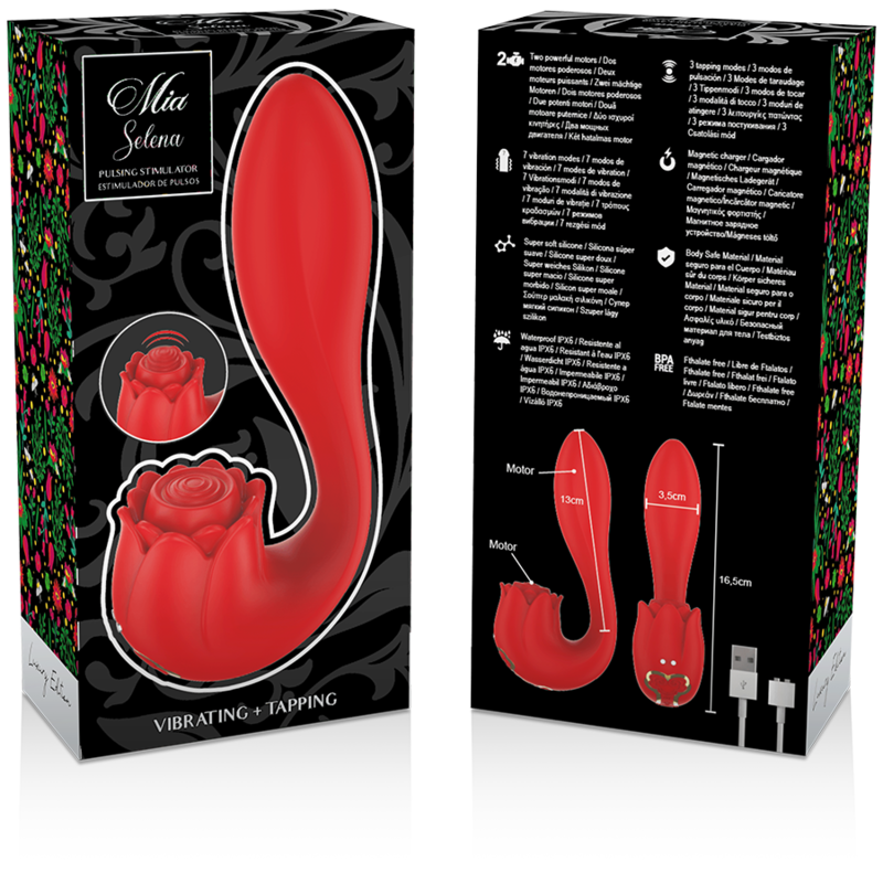 Stimulateur Silicone Doux Rose Rouge Étanche