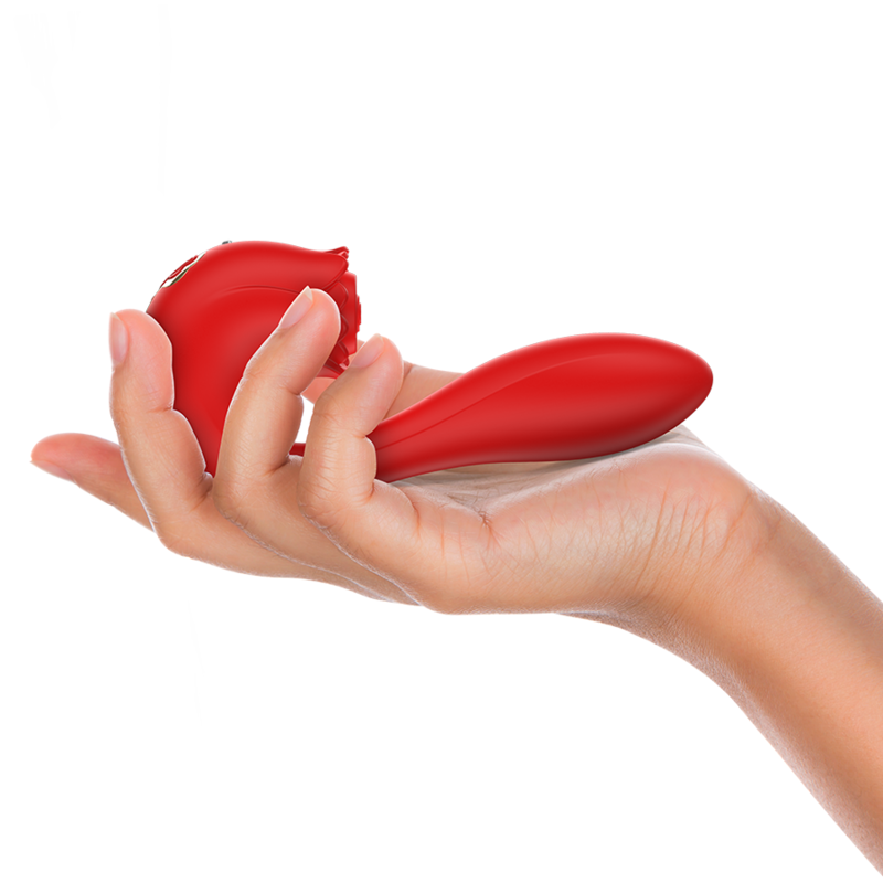 Stimulateur Silicone Doux Rose Rouge Étanche