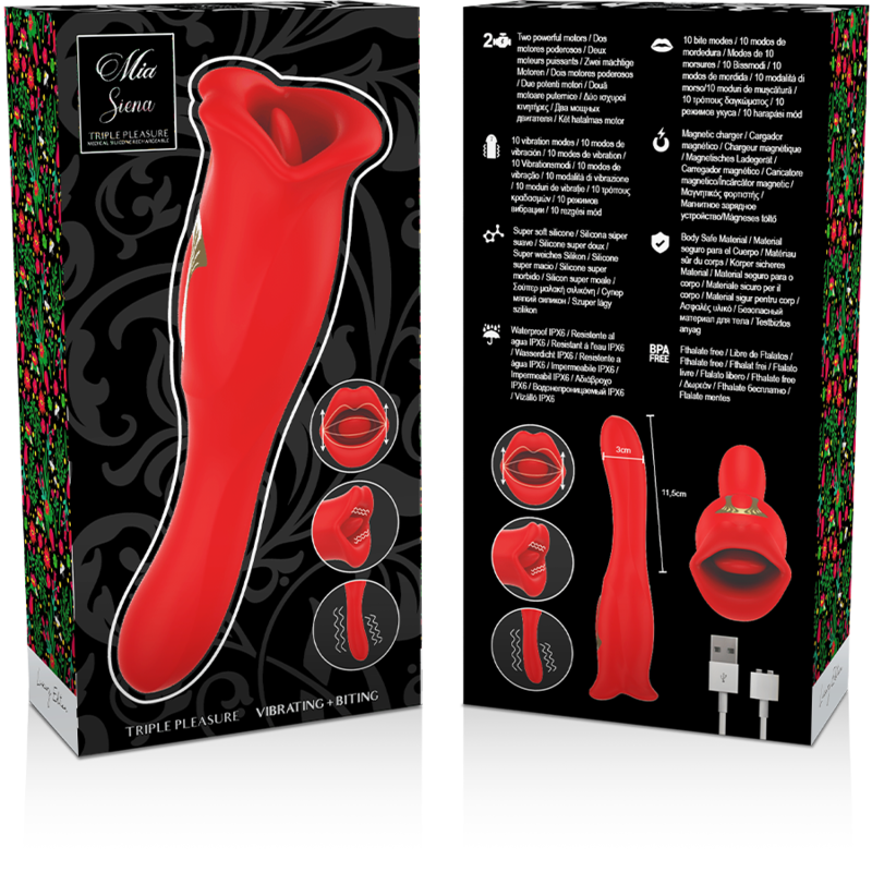 Stimulateur Silicone Doux Rouge Étanche