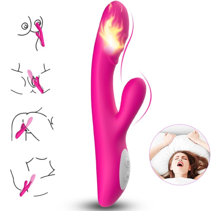 Vibromasseur Étanche Silicone Médical Chauffant