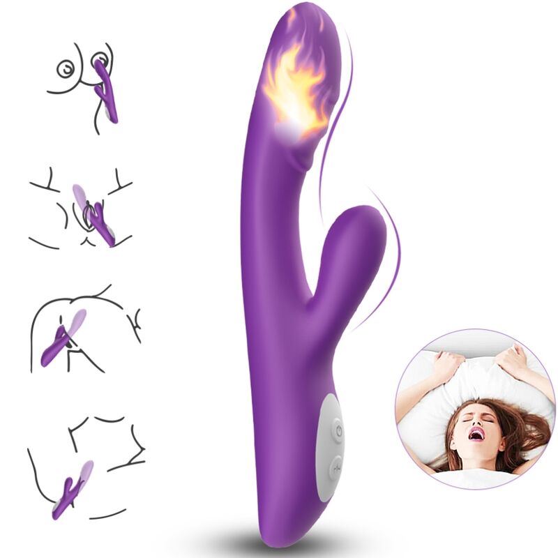 Vibromasseur Étanche Silicone Médical Chauffage Intelligent