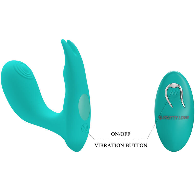 Vibromasseur Silicone Bleu Télécommandé Rechargeable