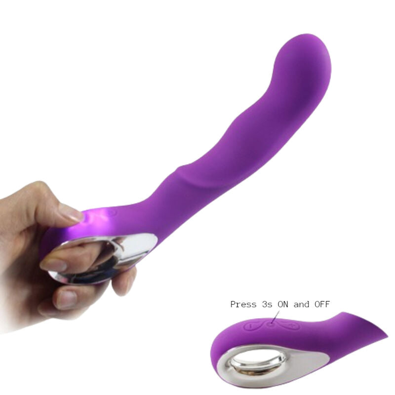 Vibromasseur Violet Imperméable Rechargeable En Silicone