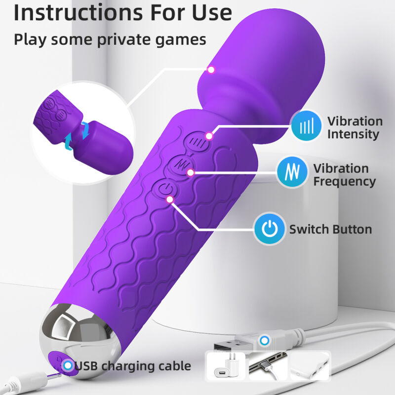 Mini Vibromasseur Silicone Violet Armony