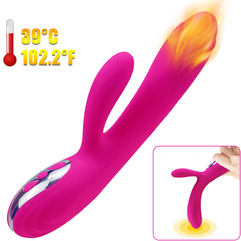 Vibromasseur Flexible Effet Thermique Silicone Fuchsia