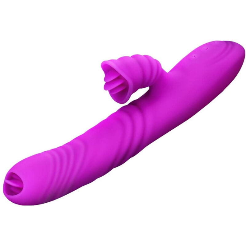 Vibromasseur Violet Chauffant En Silicone Armony