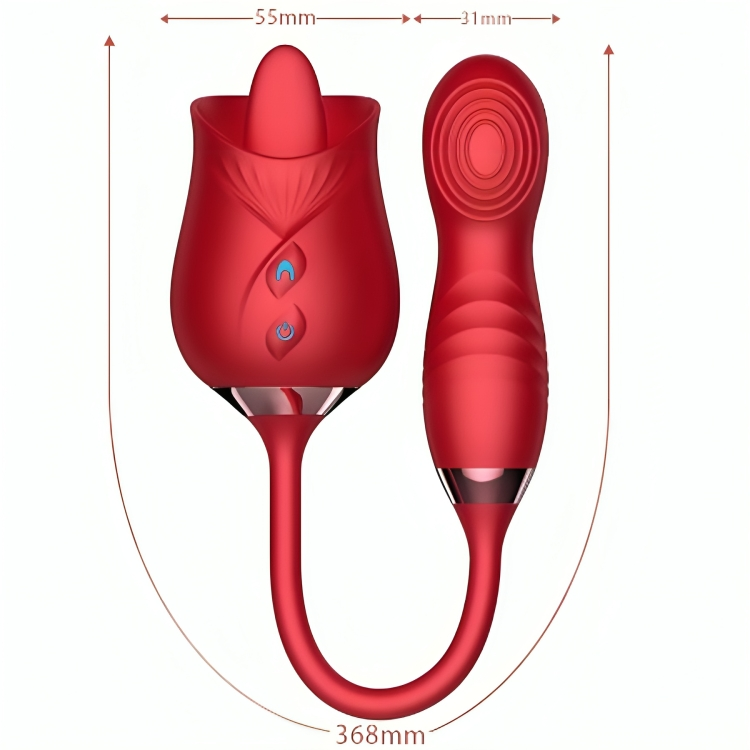 Vibromasseur Ergonomique Rouge Delight Flower