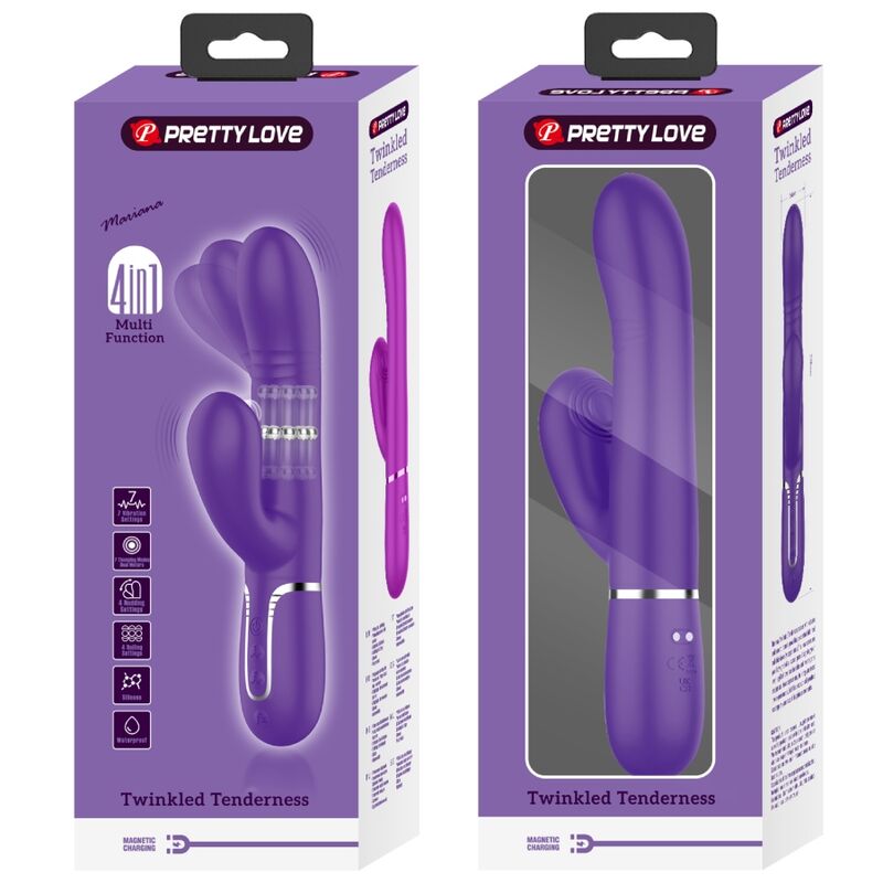 Vibromasseur Rabbit Multifonction Silicone Violet