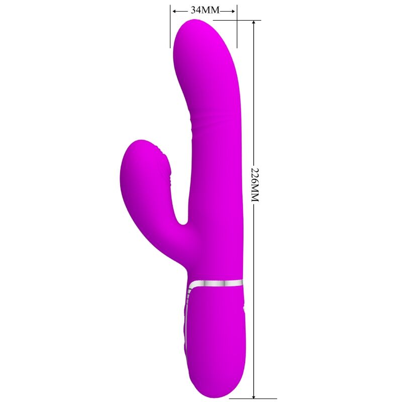 Vibromasseur Lapin Multifonction Fuchsia Silicone