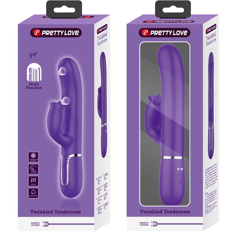 Vibromasseur Rabbit Silicone Violet Étanche