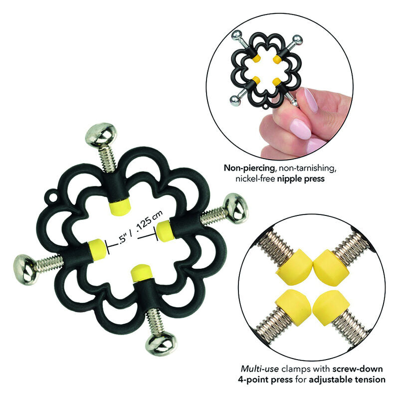 Pinces À Tétons Ajustables Métalliques Robustes