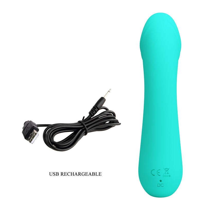 Vibromasseur Point G Silicone Vert Aqua