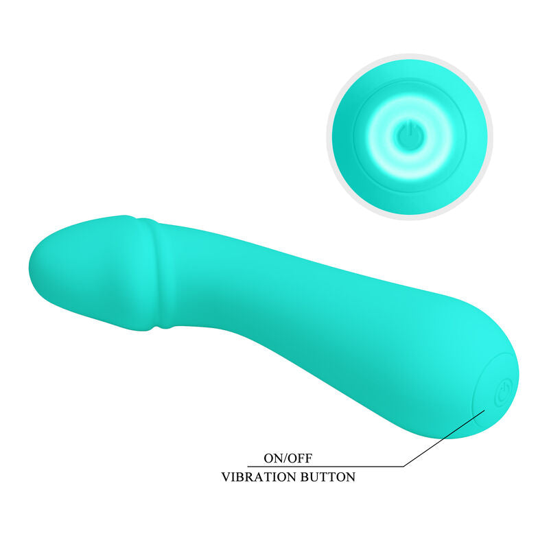 Vibromasseur Point G Silicone Vert Aqua