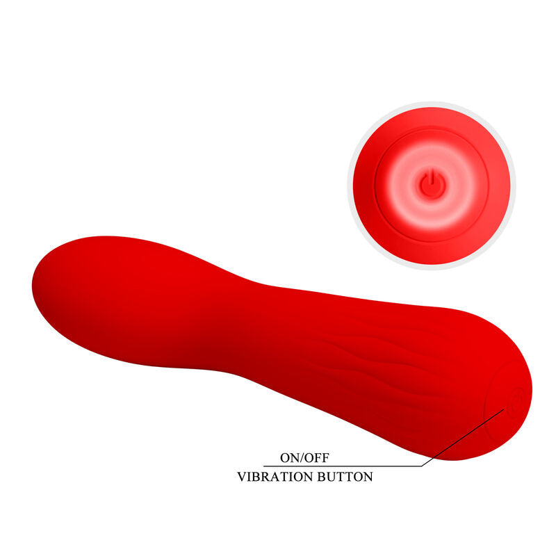 Vibromasseur Point G Silicone Rouge Rechargeable