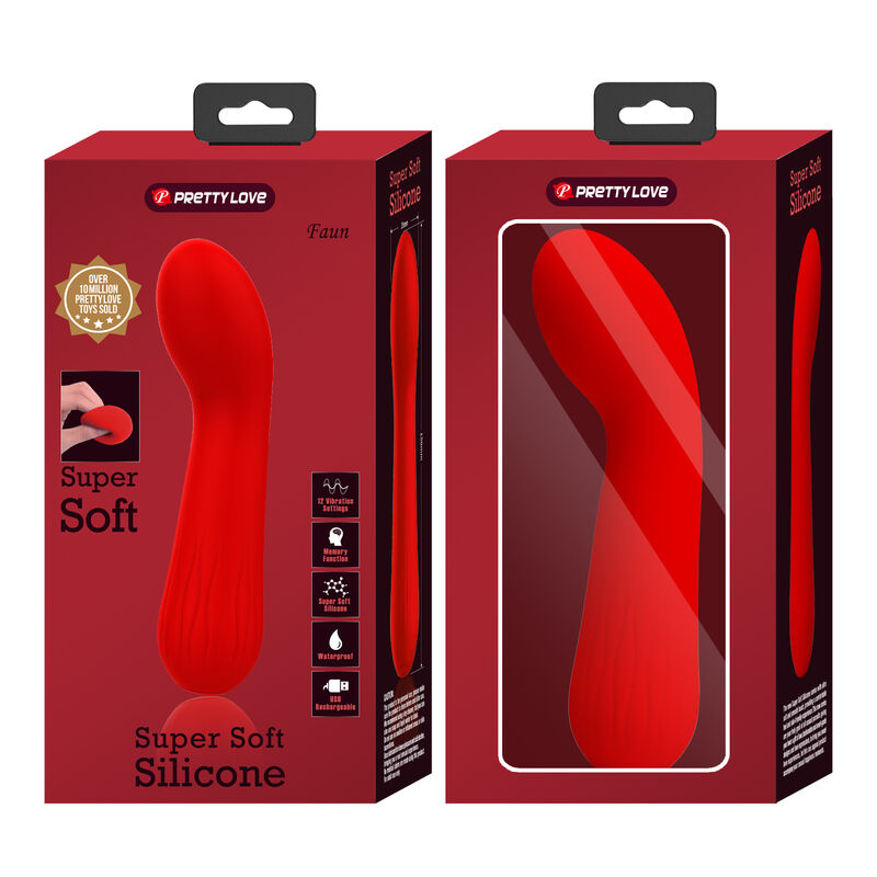 Vibromasseur Point G Silicone Rouge Rechargeable